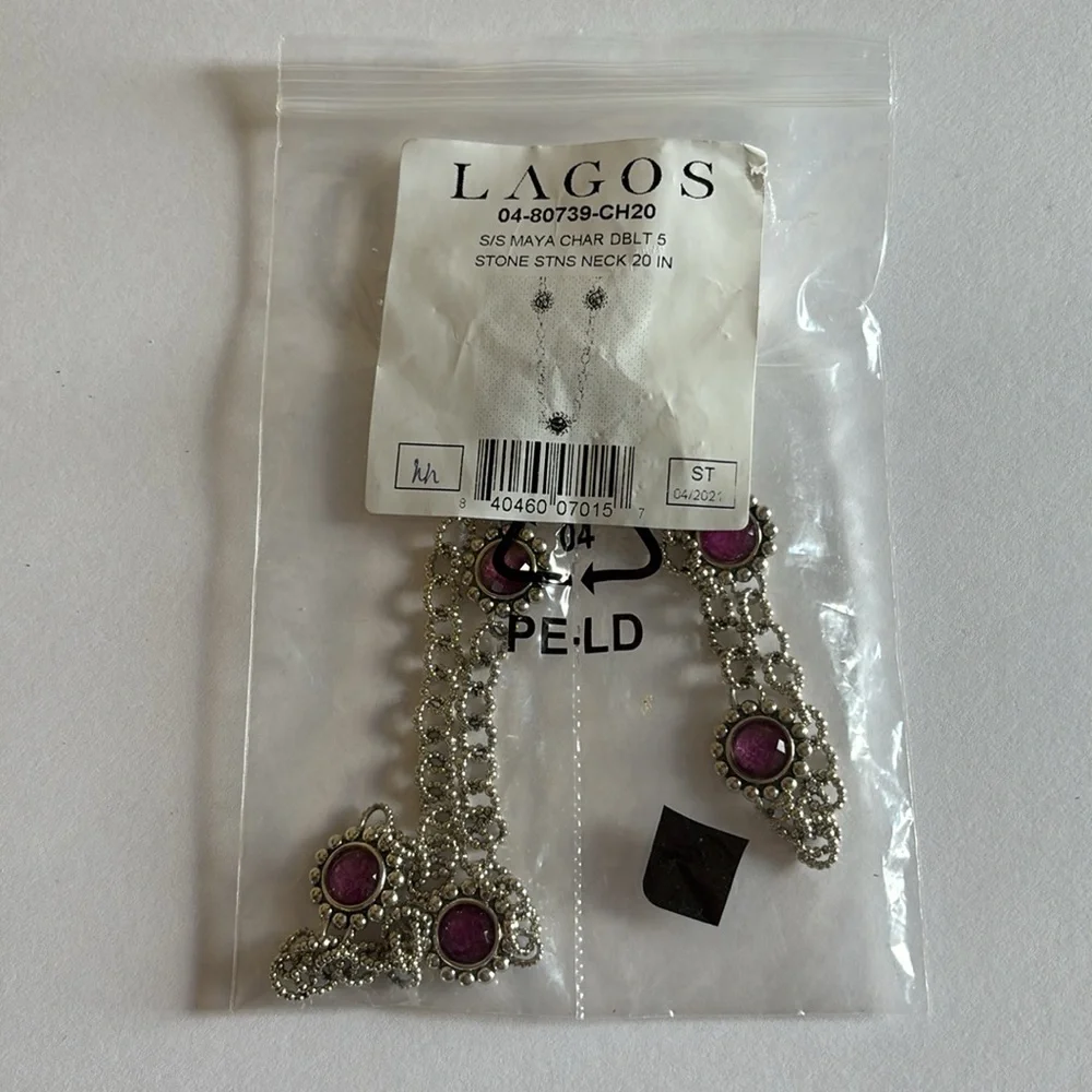LAGOS 🎉HP🎉 Sterling Silver Maya Charoite Station Necklace